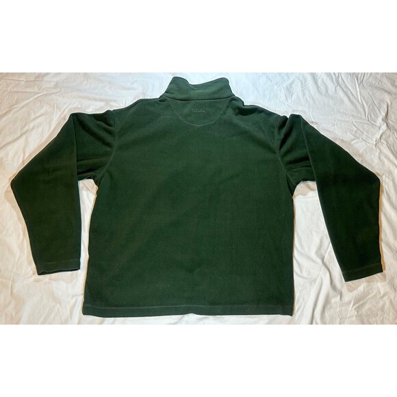 Cabela's 1/4 Zip Fleece Jacket Men's L Green Pullover Polyester Sweater - Picture 5 of 6